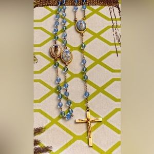 Rosary beads new! exquisite rosary beads with cabochon details of angels,Mary